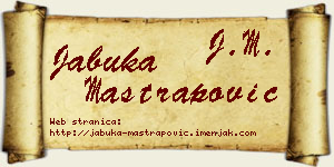 Jabuka Maštrapović vizit kartica